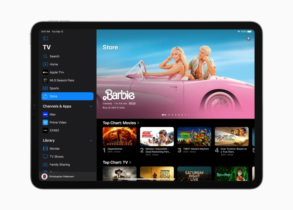 Apple TV app iPadOS App Store