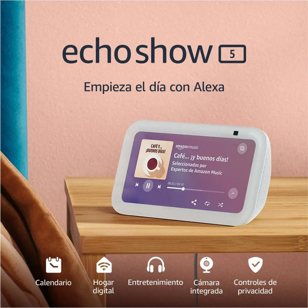 Echo Show 5 (3.ª generación) | Pantalla táctil inteligente con Alexa diseñada para controlar tus dispositivos de Hogar digital y más