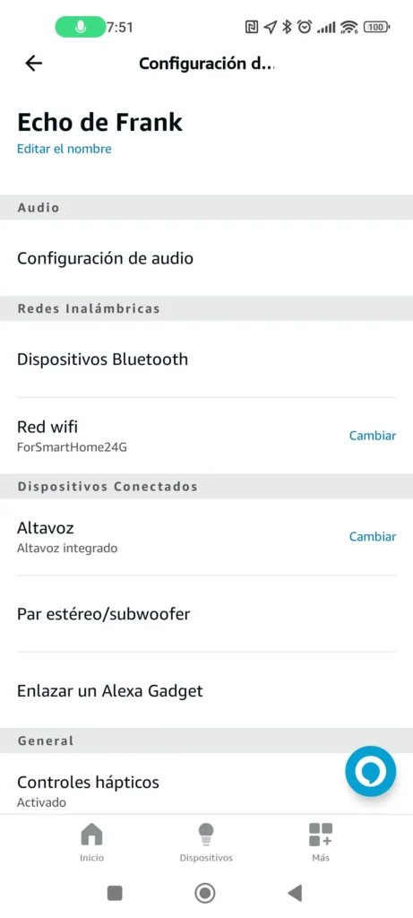 Todas las características del dispositivo Echo en la app Alexa