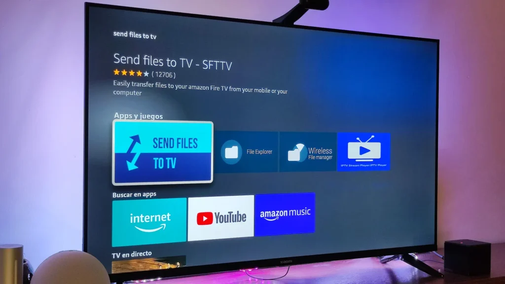 App Send Files to TV SFTTV en el appstore de Amazon