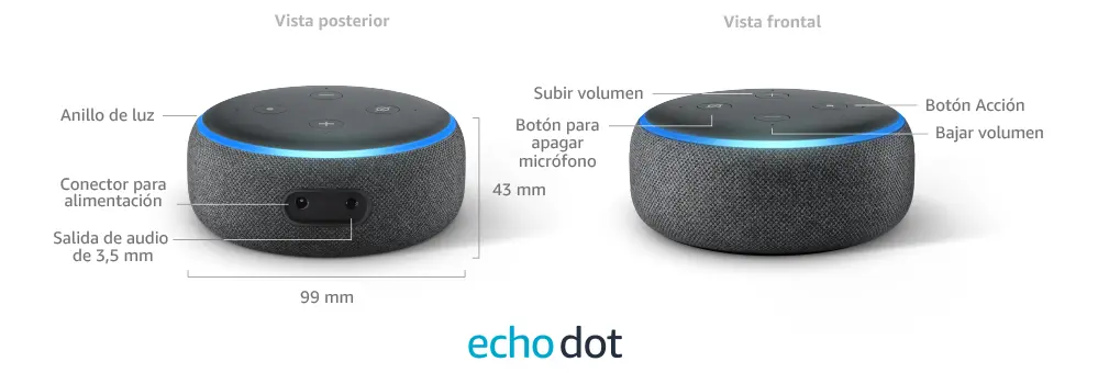 Echo Dot 3 especificaciones técnicas