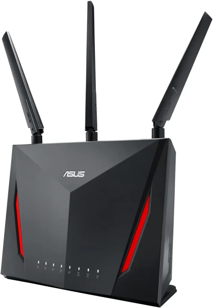 ASUS RT-AC86U- Router Gaming AC2900 Doble Banda Gigabit (Adaptive QoS, USB 2.0 & 3.0, MU-MIMO, soporta Ai-Mesh Wifi)